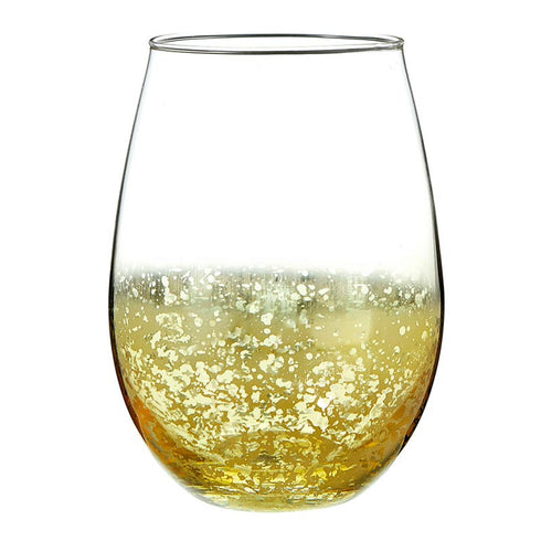 GOLD STEMLESS WINE GLASS