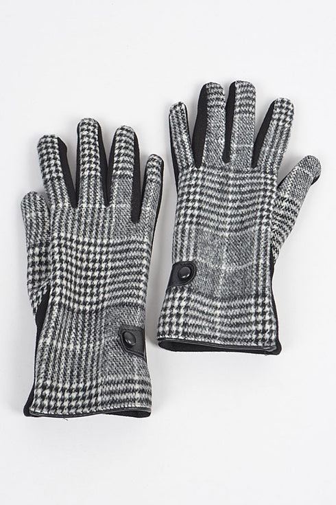 PLAID PATTERN GLOVES