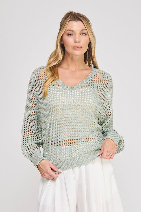METALLIC SUMMER SWEATER