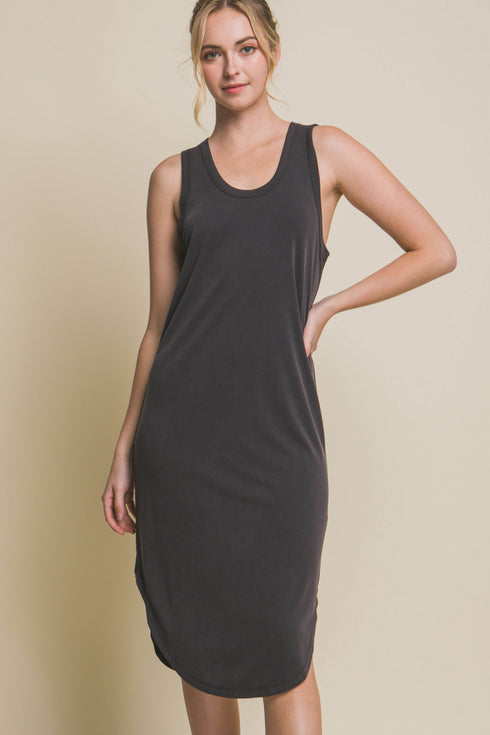 SLEEVELESS MIDI DRESS