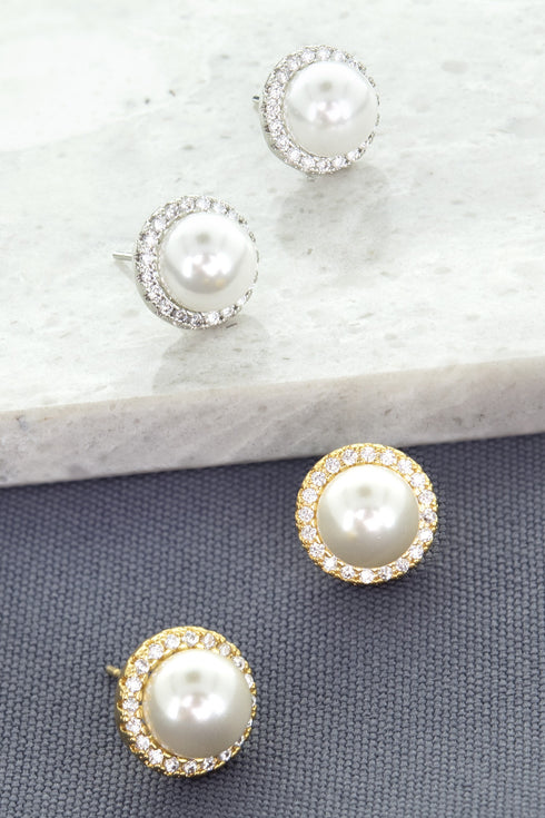 VIOLA PEARL HALO EARRINGS