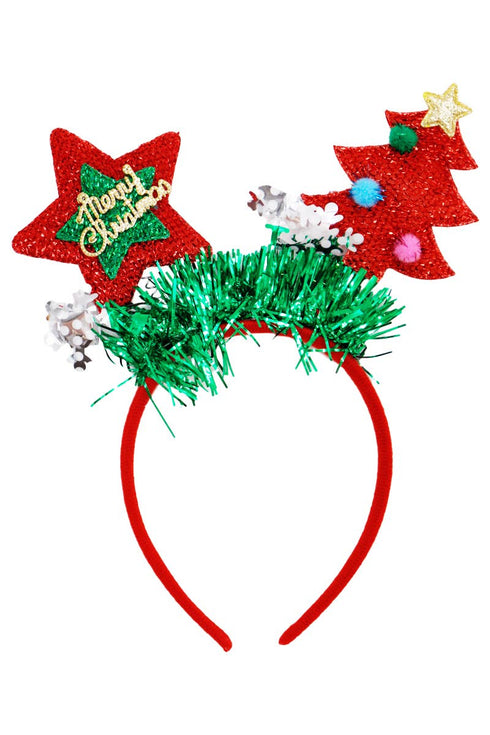 Christmas Shimmery Tinsel Novelty Head Boppers