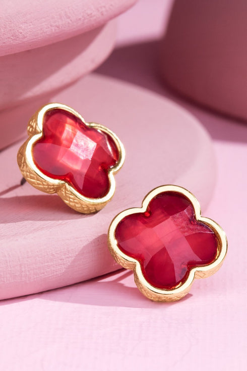 RESIN CLOVER EARRINGS