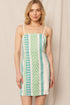 EMBROIDERED MINI DRESS