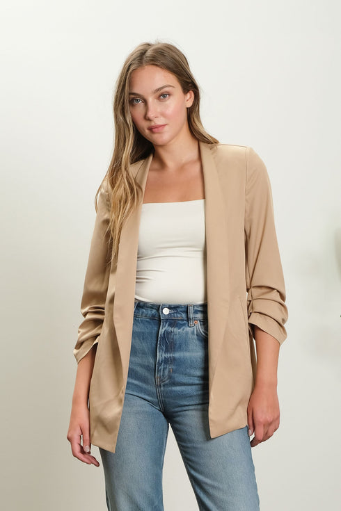 RISSA COLLARLESS BLAZER
