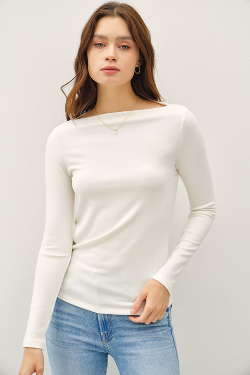 BASIC BOAT NECK TOP