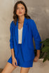 RACHEL SHIRRED SLEEVE BLAZER