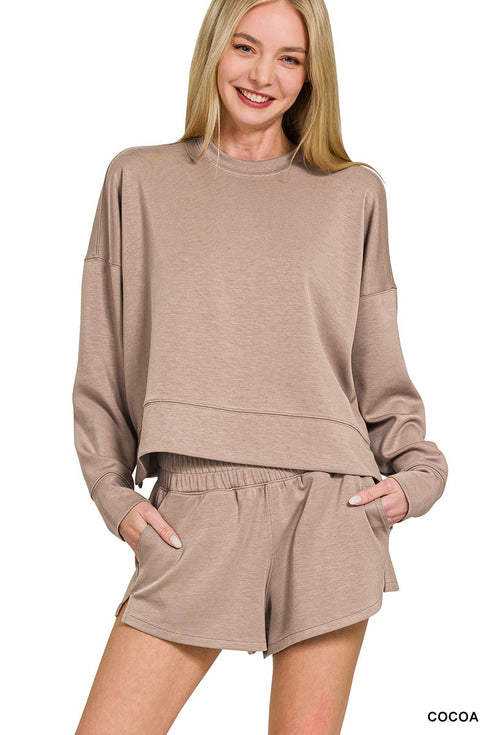 SCUBA LONG SLEEVE SHORT SET