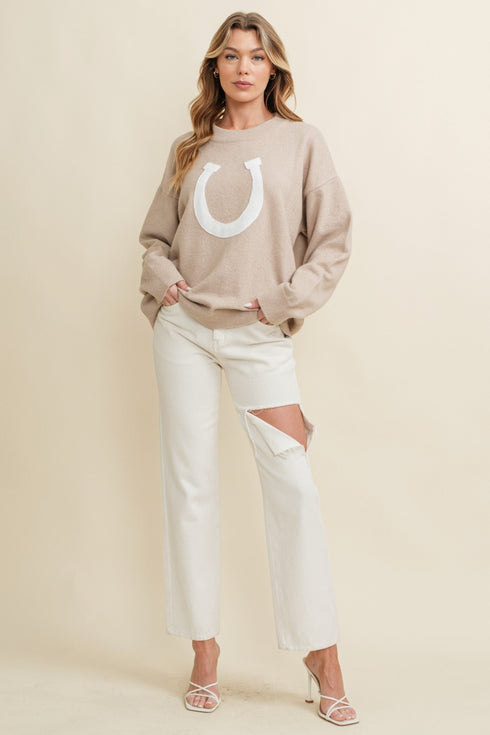 HORSE SHOE PULLOVER SWEATER