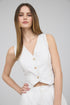 PINSTRIPE BUTTON VEST