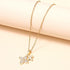 18K SS CLOVER NECKLACE