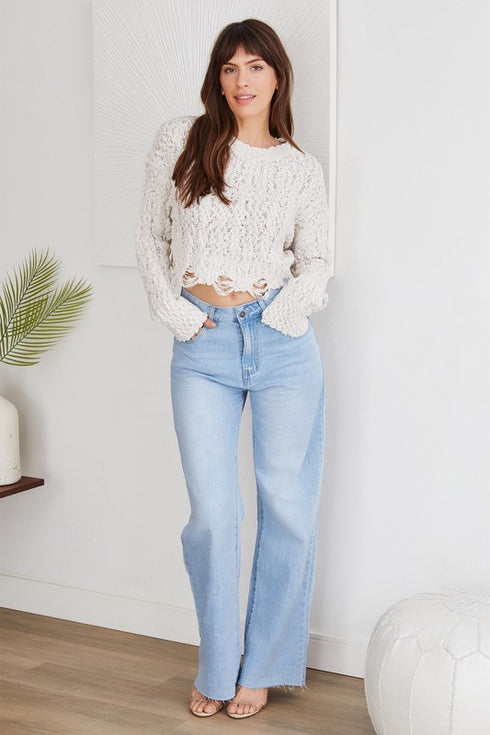 HIGH-WAIST WIDE DENIM