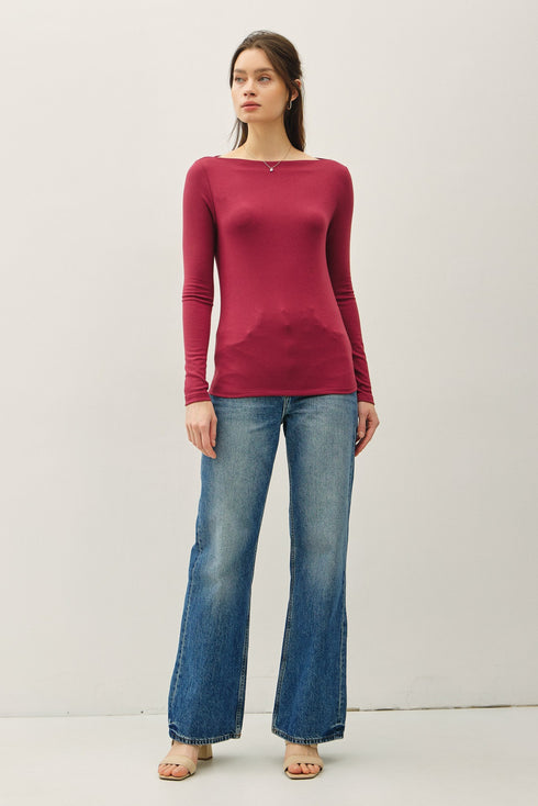 BASIC BOAT NECK TOP