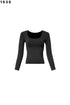 SQUARE NECK LONG SLEEVE
