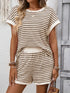 STRIPE SHORT SET