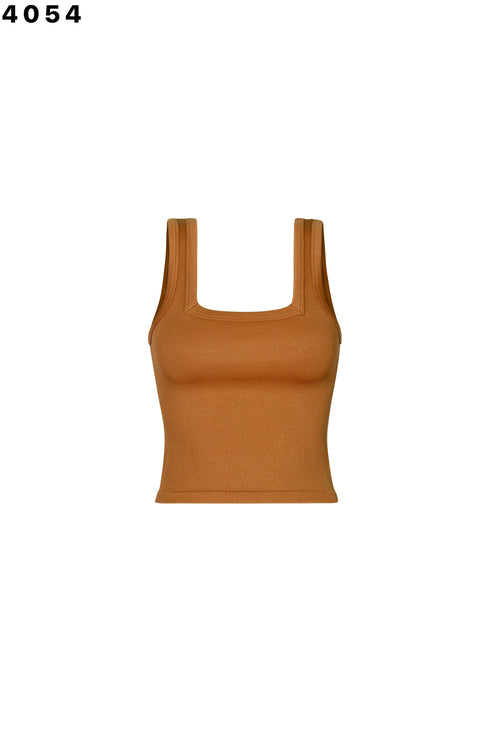 SQUARE NECK CROP RIB TANK