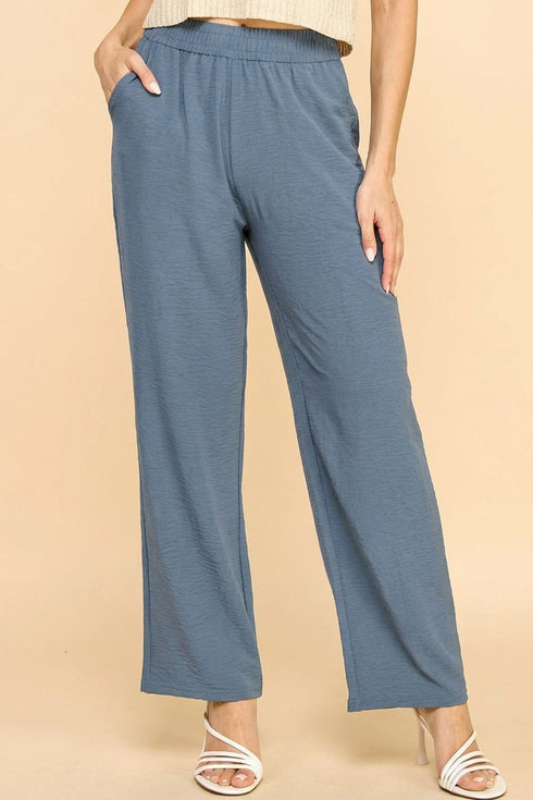 CRINKLE STRAIGHT LEG PANT