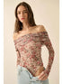 OFF SHOULDER FLORAL BODYSUIT