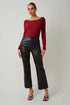 FADED FAUX LEATHER PANT