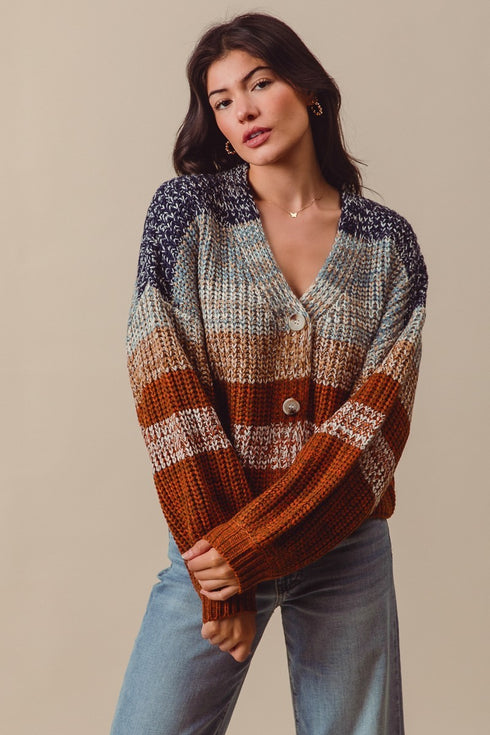 HARLOW STRIPE CARDIGAN