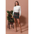 PLAID HOLIDAY SKORT