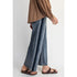 CONTRAST WIDE LEG JEAN