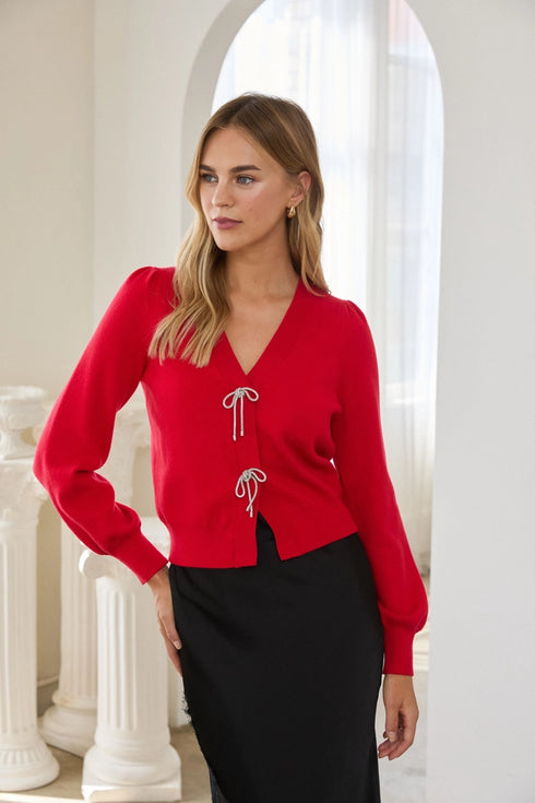RIBBON TRIM DRESS TOP