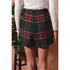 PLAID HOLIDAY SKORT