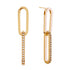 14K DIP CZ LINK EARRINGS