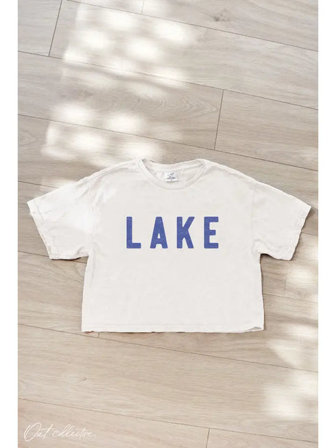 LAKE CROP GRAPHIC TOP