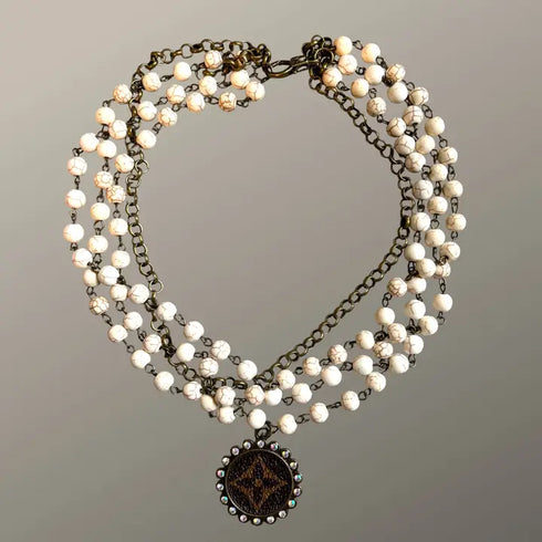 LV HOWLITE NECKLACE