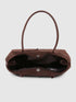 FAUX SUEDE SHOULDER HANDBAG