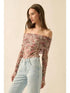 OFF SHOULDER FLORAL BODYSUIT
