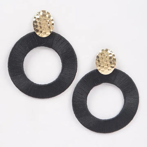 THREAD HOOP EARRING