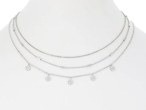 TRIPLE LAYER CZ NECKLACE