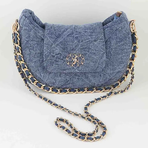QUILTED DENIM CROSSBODY