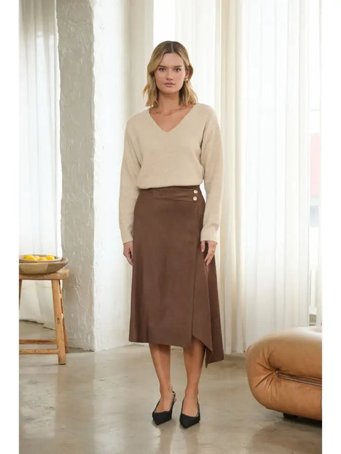 CHARLOTTE FAUX SUEDE SKIRT