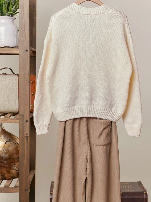 CHRISTMAS PATCH CARDIGAN