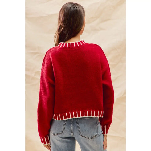 3D SNOWFLAKE SWEATER