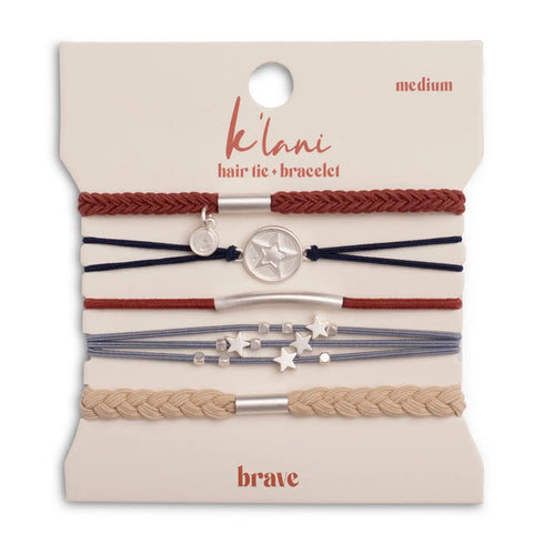 FREE OR BRAVE HAIR TIE BRACELETS