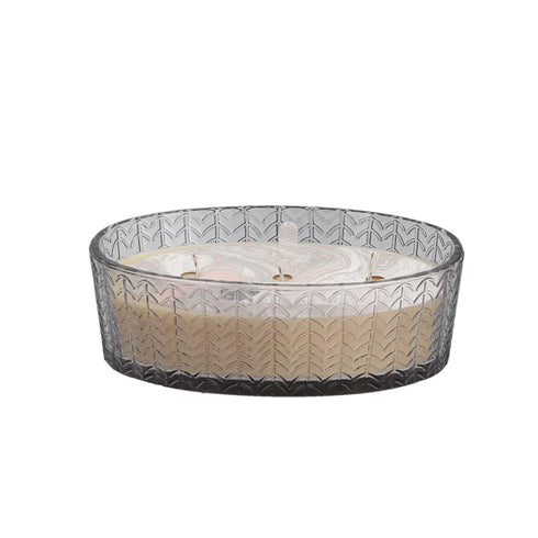 SWEET GRACE 3 WICK CHEVRON CANDLE