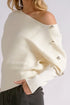 MAYLA BUTTON SHOULDER SWEATER