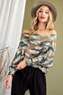BOATNECK CAMO TOP